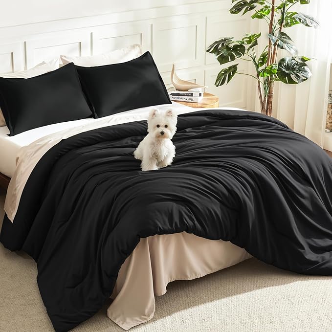 Litanika Black California King Comforter Set by Litanika