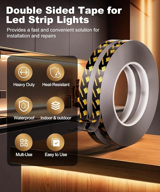 PHIXBEAR 2 Rolls Heavy Duty Double Sided Tape - Image 2