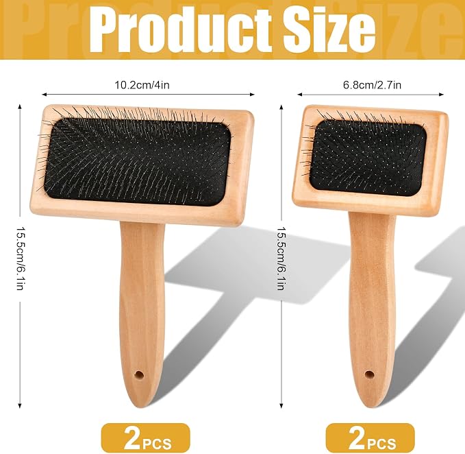 Lainballow 4 PCS Wool Carders, Wooden Hand Carders - Image 2