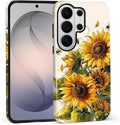 for Samsung Galaxy S26 Ultra Case, Sunflowers Bees Pattern Glossy 2 in 1 by Teonvpu