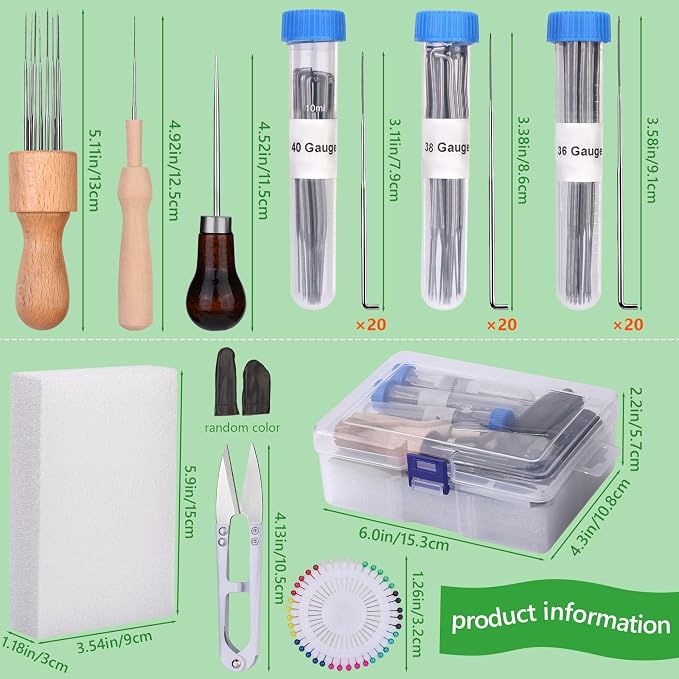 IMZAY Needle Felting Tools, Wool Felting Supplies, Needle Felting Kit - Image 5