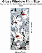 Stained Glass Window Privacy Film: Non-Adhesive Sun and Landscape Mosaic Design - Image 2