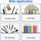 ZeeDix Canvas Zipper Pouch Bulk – 8.3 x 5 Inches Cotton Canvas Pouches - Image 3