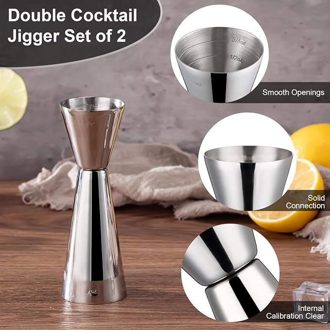 Briout Jigger for Bartending, Double Cocktail Jigger Japanese Premium 304 Food - Image 2