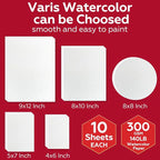 50 Sheets Watercolor Paper Bulk, Each 10 Sheets.140 lb/300 GSM Water Color Paper - Image 5