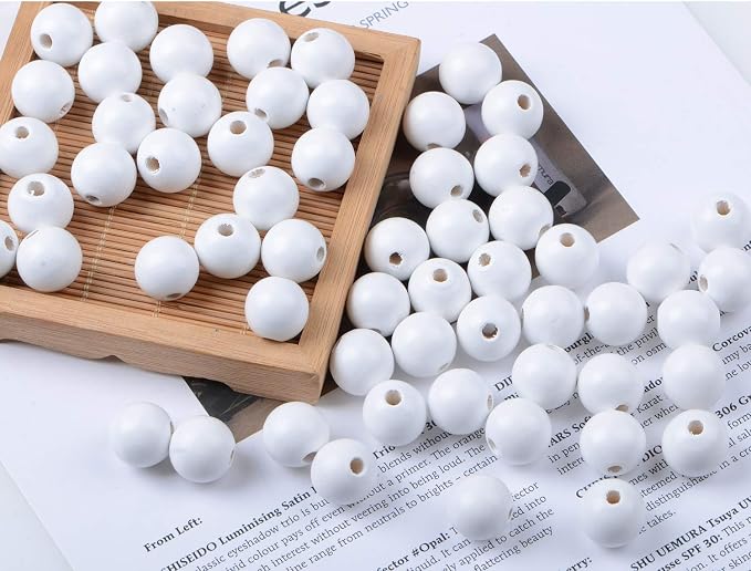 AD Beads Large Hole Wood Spacer Wooden Jewelry Making Bracelet Necklace - Image 4
