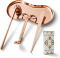 PATOISE 4 in 1 Candle Accessory Set, Candle Wick Trimmer Cutter Mini, Candle Snuffer, Candle Wick Dipper, Tray Holder in Gift Package for Candle Aromatherapy Lovers(4PCS Rose Gold)