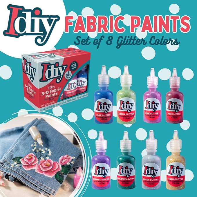 IDIY Glitter Fabric Paint Set - Image 2