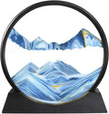 BGFJYUK Moving Sand Art Picture in Motion, Round Tempered Glass 3D Deep Sea by BGFJYUK