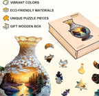 Scenery in Ceramic Vases Puzzles Adults Gifts Wooden 160 Pieces 14.8 * 7.8in - Image 2