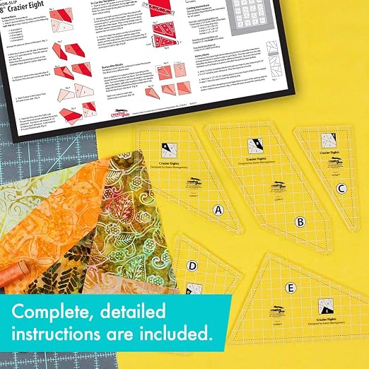 Creative Grids Crazier Eights Template and Quilt Ruler – CGRMT7 – Made in USA - Image 6