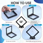 60 Pcs 3D Floating Display Case PE Film Jewelry Storage Box Coins Display Frame - Image 2