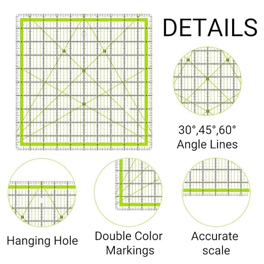 5 Quilting Rulers, Square Rulers - Image 3