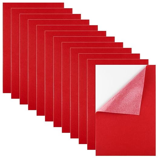 Morcheiong 12 Pcs Self Adhesive Felt Sheet Soft Felt Sheets by Morcheiong