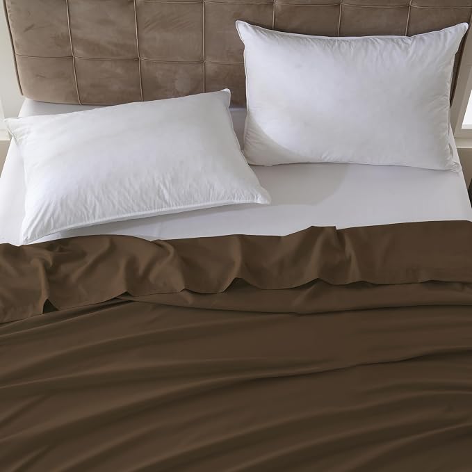 ZPECC Twin Flat Sheet Only 1 Pack, Durable Brown Top Bed Sheets Hypoallergenic - Image 7