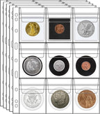 MUQING 180 Pockets Plastic Coin Collecting Sleeves Pages, 20 Sheets Collection by MUQING