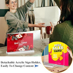Acrylic Sign Holder 8.5 x 5.5, 8 Pack Double-Sided Standup Table Top Clear Sign - Image 2