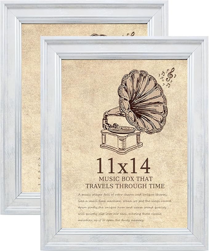 11x14 Picture Frame with Real Glass set of 2-Vintage Frames by TKYGU