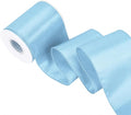 Light Blue 4 Inch Continuous 15 Yards Satin Wired Ribbon by Simplegoal