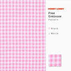 Hobby Lobby Pink Gingham Cotton Calico Fabric, 2 Yards | Precut Fabric - Image 2