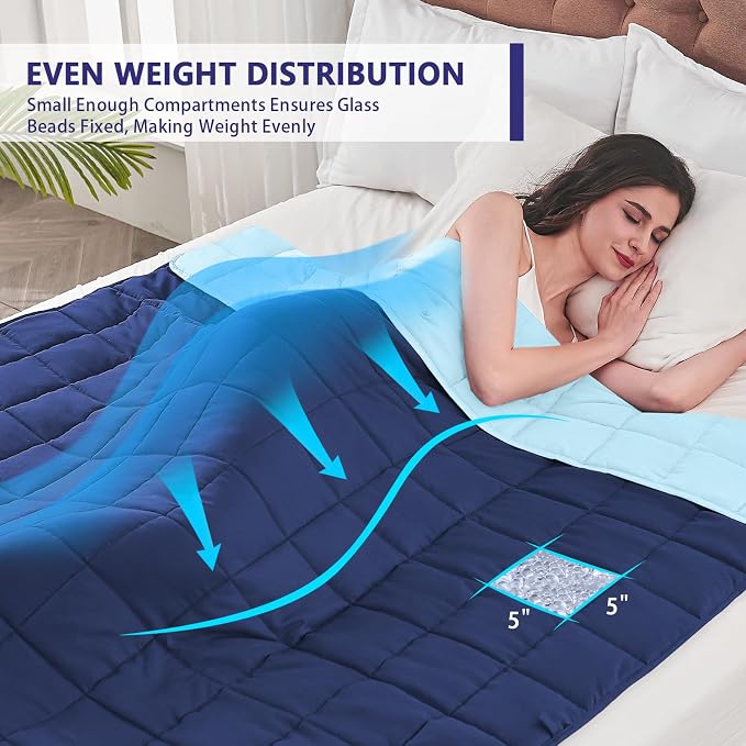 yescool Weighted Blanket for Adults Cooling Heavy Blanket for Sleeping Perfect - Image 4