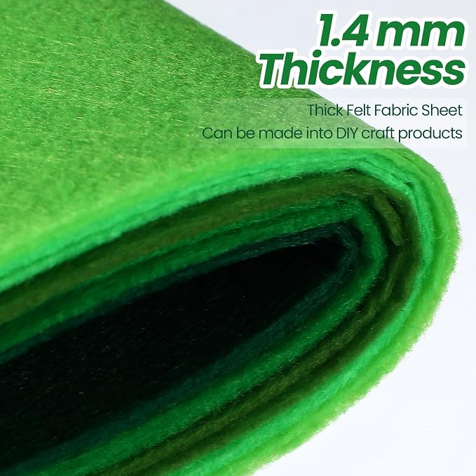 Peryiter 150 Pcs Back to School Green Felt Fabric Sheets Bulk - Image 4