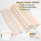 Balsa Wood Sticks, Balsa Wood Strips Slats 1/8" × 1.5" × 12", Wooden Sticks - Image 4