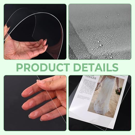 TKOnline 6 PCS Plexiglass Sheets, 8.5" x 11" x 0.04 Clear PET Sheet Panels - Image 3