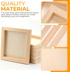 FSWCCK 10 Pack 7 x 7 inch Wood Panel Boards, Unfinished Wood Canvas Panels - Image 3