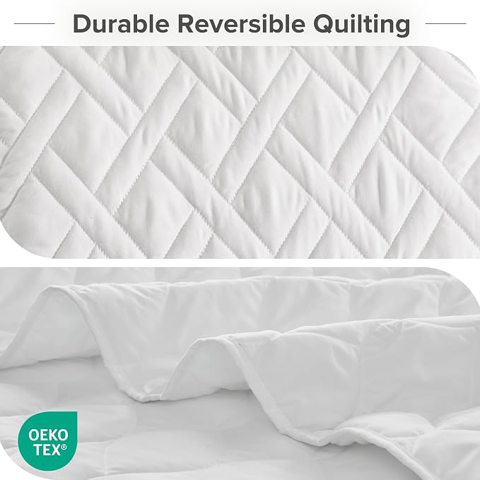 Comfort Spaces King Quilt Set Modern Reversible Diamond Coverlet King Bedding - Image 4