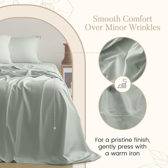 Deep Pocket Queen Sheets Set, Egyptian Cotton Sheets Queen Size Bed Set - Image 6