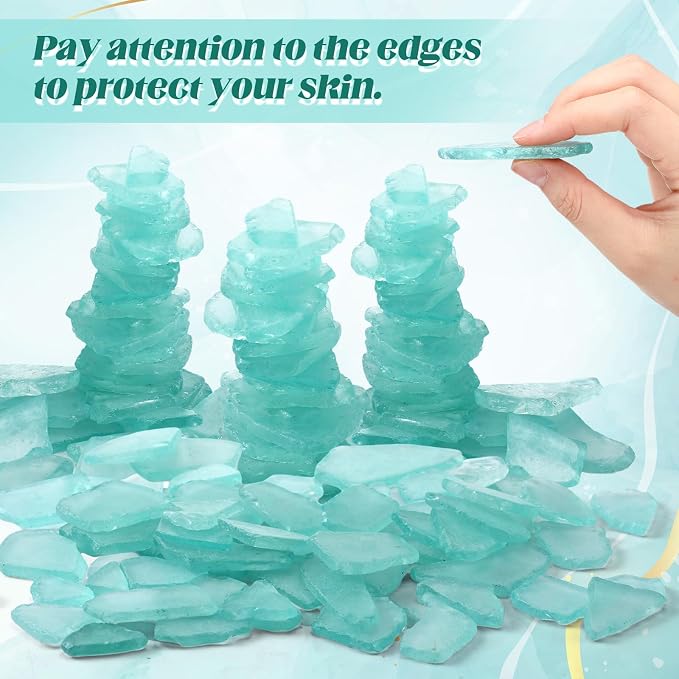 Jetec 11 oz Sea Glass for Crafts Pieces Decor Flat Frosted Sea Glass Vase - Image 5