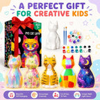 Goodyking Paint Your Own Cat Lamp Kit, DIY Cat Crafts Night Light, Painting Kit - Image 7