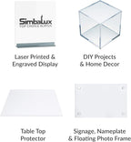 SimbaLux Acrylic Sheet Clear Cast Plexiglass 12” x 12” 1/4” Thick | Square Panel - Image 6