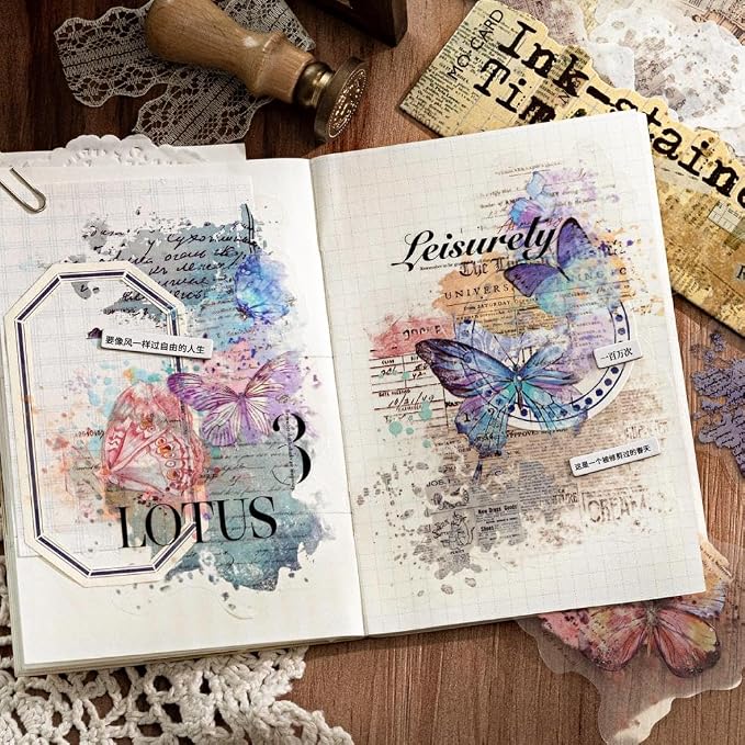 Vintage Aesthetic Stickers for Junk Journaling Supplies, Dual Materials - Image 6