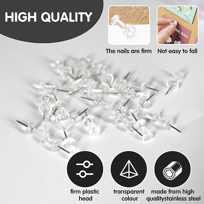 120-Pack Push Pins for Bulletin Board, Thumb Tacks - Image 6