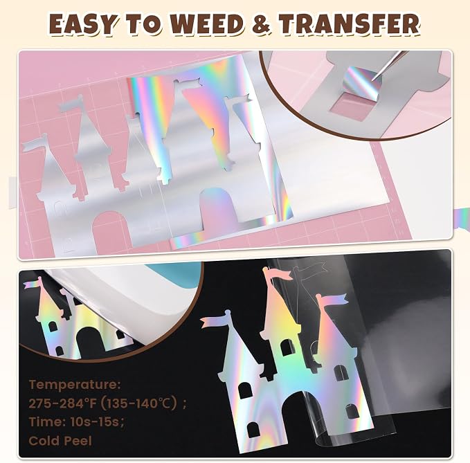 Holographic HTV Heat Transfer Vinyl Roll - Image 2