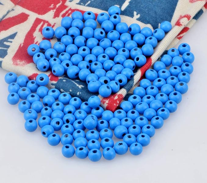 AD Beads Wood Spacer Loose Wooden Craft Beads Big Hole Beads Assorted - Image 5