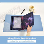 Dragon Purple Pencil Pouch for 3 Ring Binder, 2 Pack Waterproof Pencil Bags - Image 4