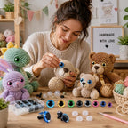 160Pcs Large Safety Eyes Glitter Plastic Craft Crochet Dolls Eyes - Image 4