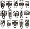 100 pcs Clasp Bail Beads Charms, Bail Tube Beads, Loose Spacer Bead, Bead by WOCRAFT