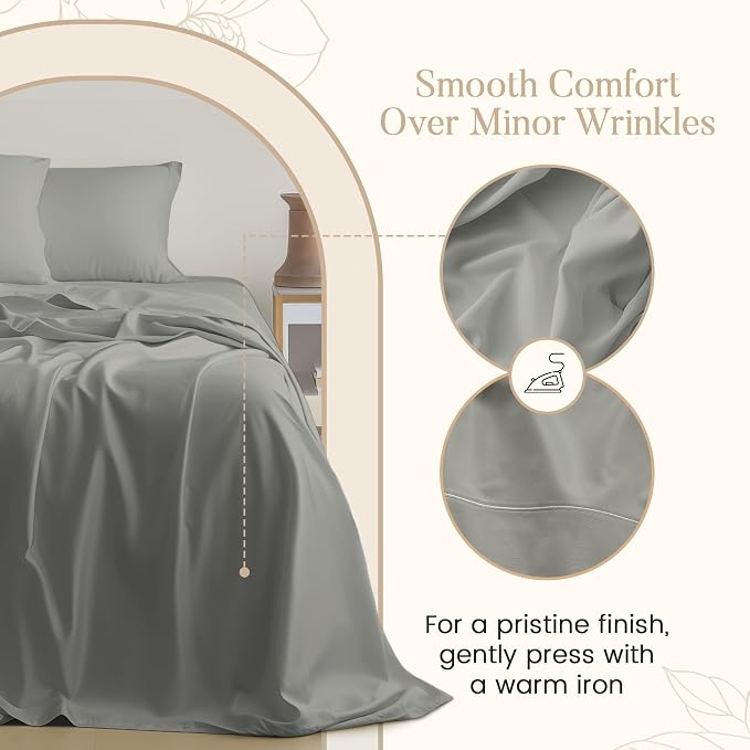 800TC 100% Egyptian Cotton Twin Size Sheets Set, Twin Bed Sheets Luxury Hotel - Image 6