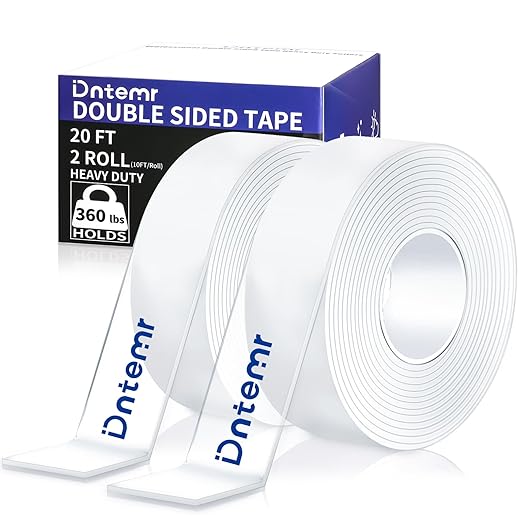 Nano Double Sided Heavy Duty Mounting Tape 2 Rolls, 20FT Total, 120 x 1.18 Inch by Unknown