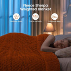 Super Fuzzy Soft Fleece Sherpa Weighted Blanket 15 lbs - Image 2