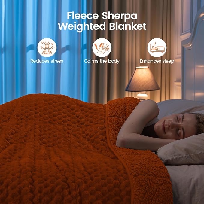Super Fuzzy Soft Fleece Sherpa Weighted Blanket 20 lbs - Image 2