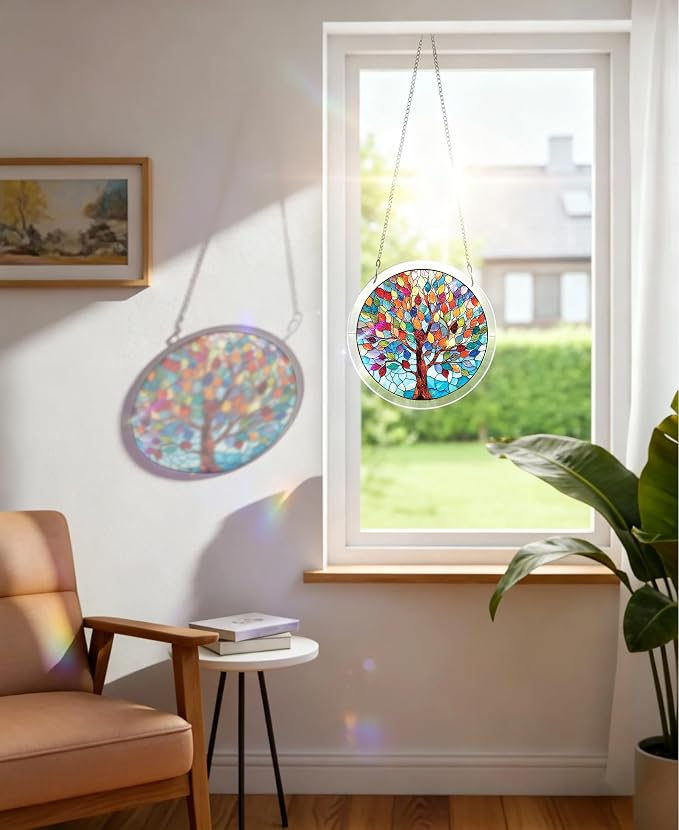 Acrylic Puzzle Suncatcher, Colorful Wishing Tree Sun Catcher - Image 3