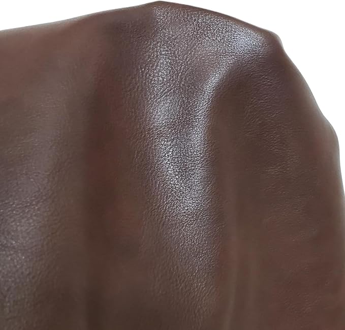 NAT Leathers | Milk Chocolate Dark Brown 2 Tone Fenice Soft Faux Vegan Leather - Image 6