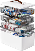 funest 4- Tier Medicine Storage Box Organizer Portable First Aid kit Box Sewing by funest
