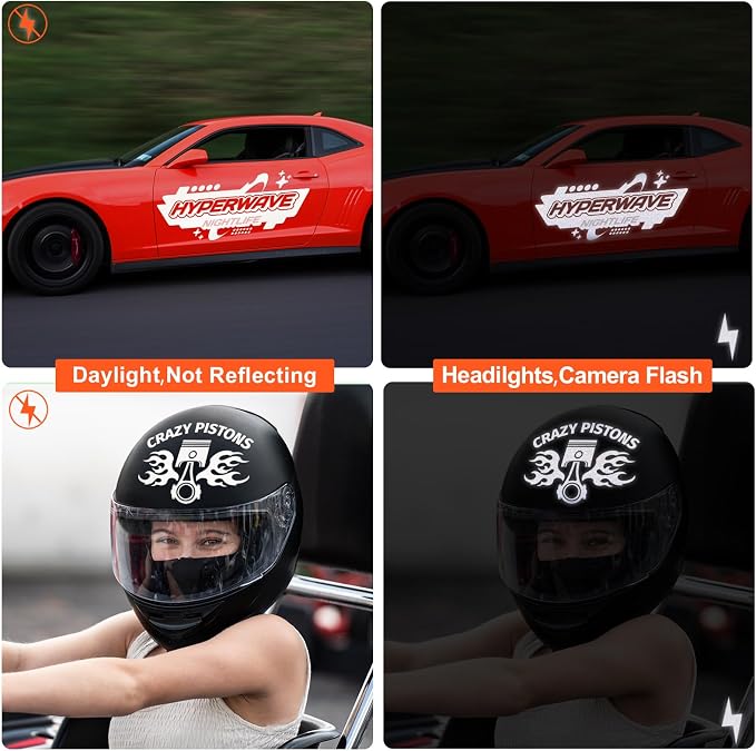 WRAPXPERT Reflective Permanent Vinyl, Motorcycles, Reflective White - Image 7