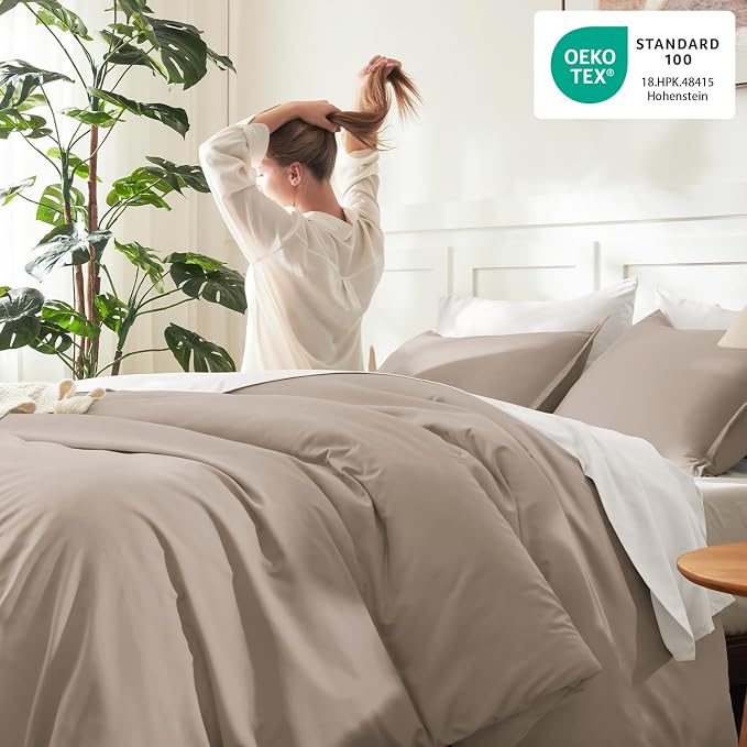 Litanika Light Coffee Oversized King Comforter Set Super King Plus Size - Image 4